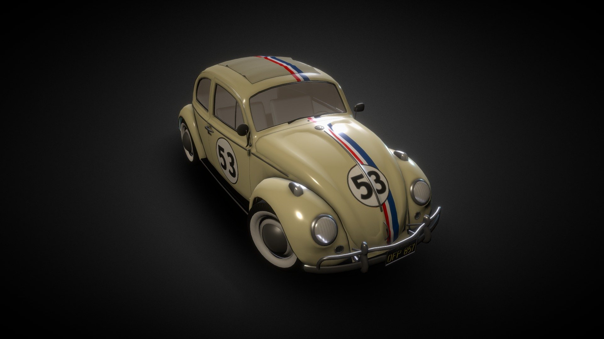 FBX with textures - Herbie - Buy Royalty Free 3D model by Claudio Moura (@claudiomoura) 3d model