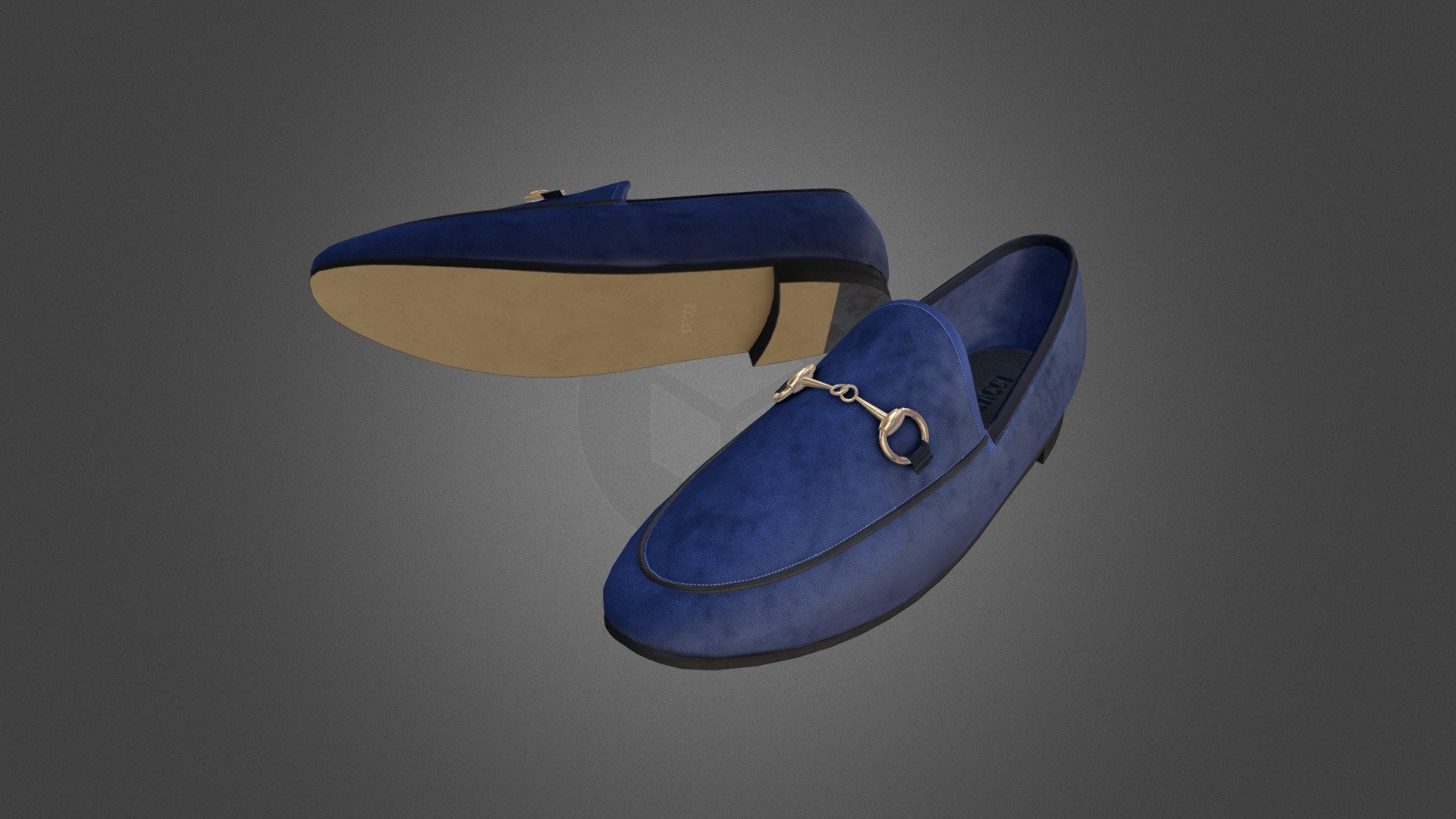 Velvet loafers.

zip archive contains files:

Gucci(2017).max, Gucci.3DS, Gucci.FBX, Gucci.obj, Gucci.stl.

and textures:

GUCCI_Albedo.png, GUCCI_AO.png, GUCCI_Metallic.png, GUCCI_Normal.png, GUCCI_Roughness.png

The model is located in coordinates 0.0.0 - Velvet loafers - Buy Royalty Free 3D model by STmodels (@gravchik) 3d model