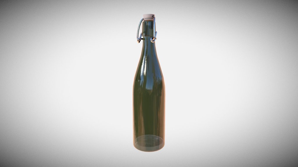 Glass Bottle - Download Free 3D model by Francesco Coldesina (@topfrank2013) 3d model