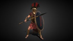 Hoplite / Spartan Hoplite soldier, athens, sparta, spartan, athenian, ancient-greece, character, blender, characterdesign, history
