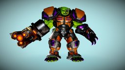 The Bear bear, monsters, 3dcoat, lol, aliens, moba, character, game, sci-fi, characters, animation, monster, space