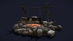 Camping Fire Pit camping, pit, logs, fire, fire-pit