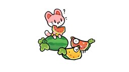 Watermelon 🍉 toon, cute, b3d, watermelon, colorful, vibrant, greasepencil, handpainted