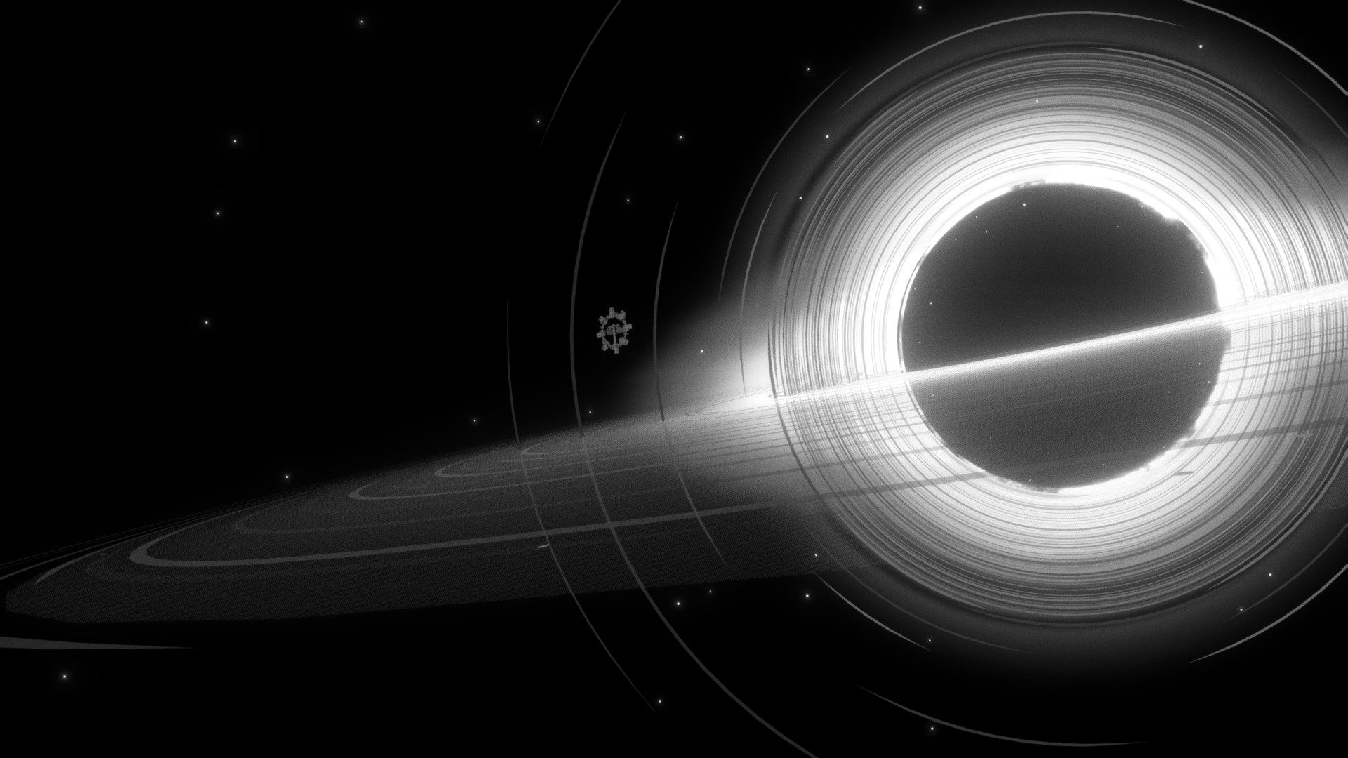 Very strongly inspired by the movie Interstellar, I wanted to recreate this hypnotic plan.

Technic: flat rendering with post processing

3D Studio max – 3D Coat – Photoshop - Black Hole - Buy Royalty Free 3D model by carlito69 (charles coureau) (@carlito69) 3d model