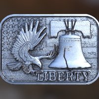 Liberty Bell Buckle eagle, bell, antique, buckle, liberty, metal, belt, patriotic