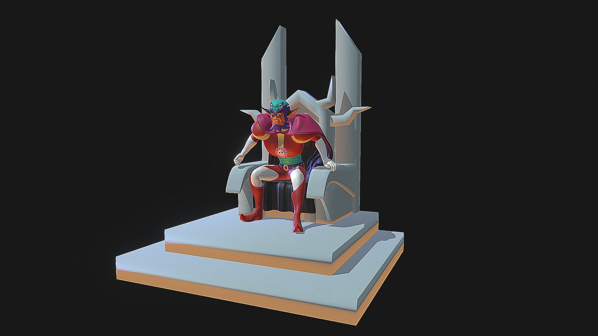 Made in Zbrush.
Already split for 3Dprint. The file is merged down 3d model