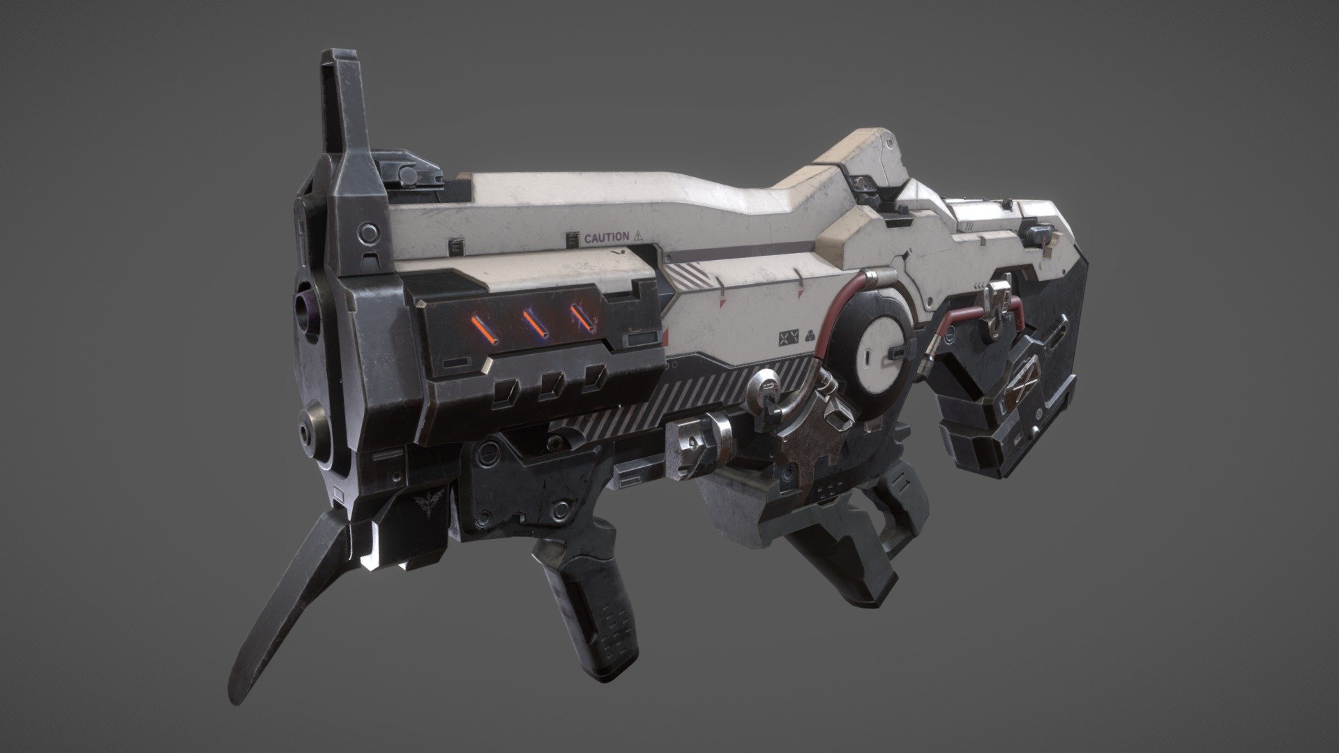 3D Model is based on one of Jon Lane's weapon concepts for DOOM (2016)

Model was created in 3ds Max using chamfers and face weighted normals. It was textured in Substance Painter - Plasma Rifle - Download Free 3D model by Manny Ruiz (@MannyRuiz) 3d model