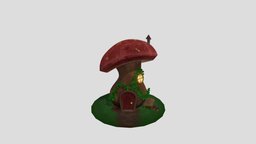 Stylized Mushroom House mushroom, substance, house, zbrush, stylized, modelling