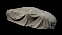 Car Cover b cover, fabric, game-ready, low-poly, pbr, car