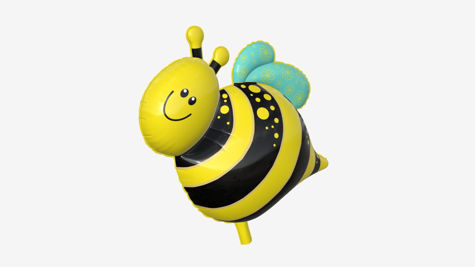 Decoration foil balloon 11 Bee - Buy Royalty Free 3D model by HQ3DMOD (@AivisAstics) 3d model
