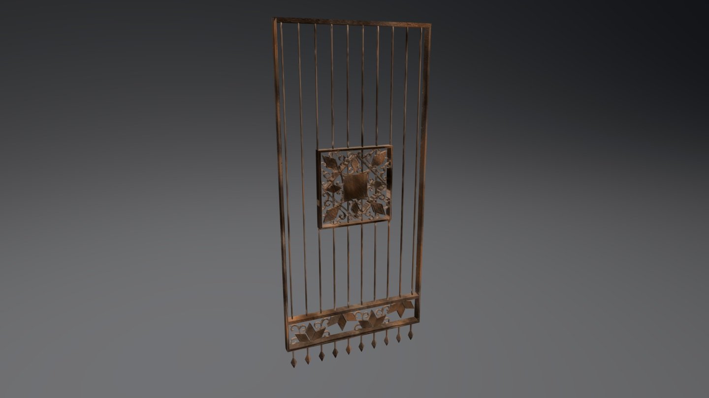 Gothic/Victorian Fence - 3D model by yazen 3d model