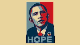 Obama Hope Poster obama, news, pop, shepard, american, president, poster, barack, politics, barackobama, obeya, potus, politicians, blender, blender3d