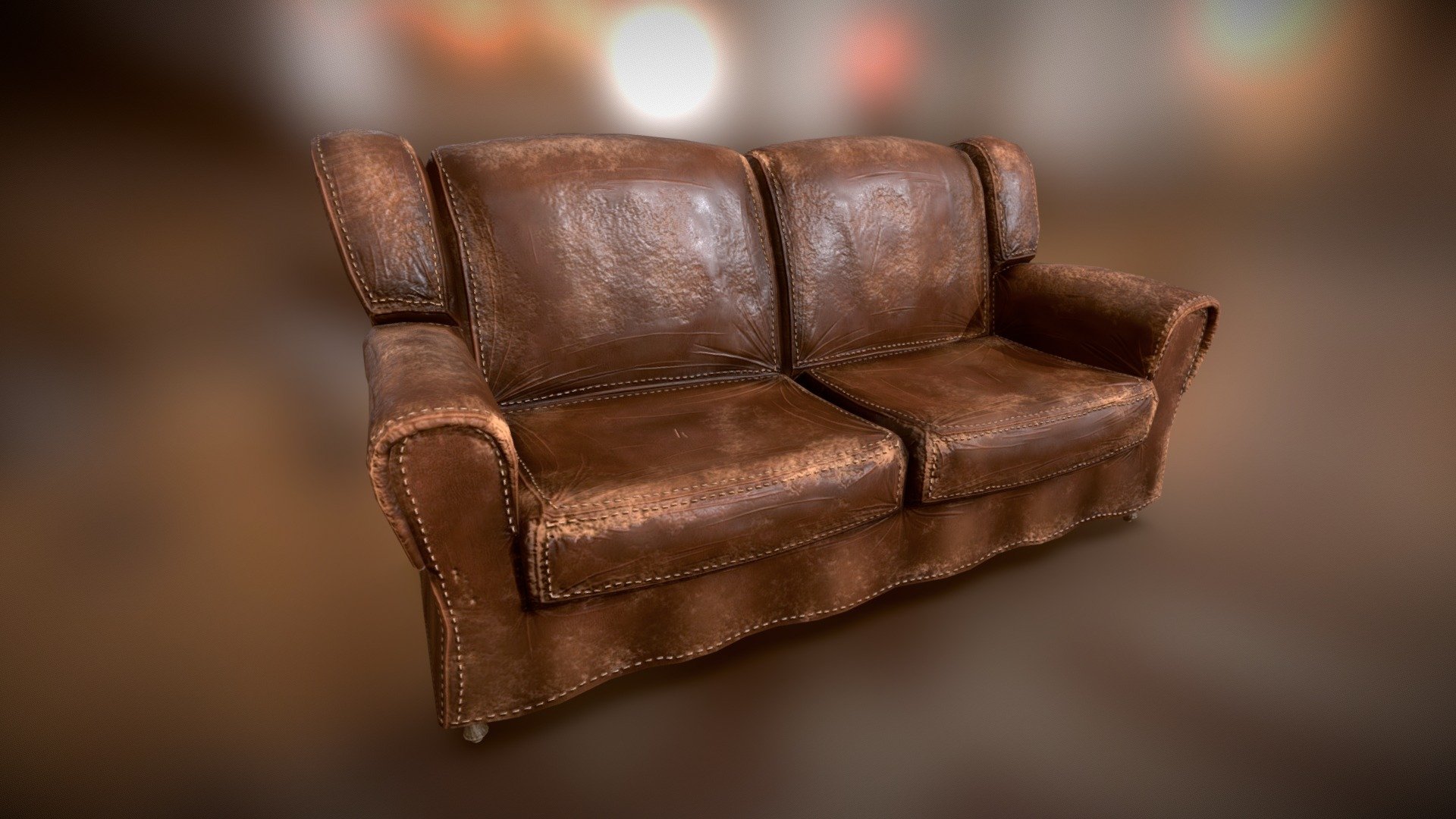 Old sofa - 1500 Vertx - Old Sofa - 3D model by JeanPlastique 3d model