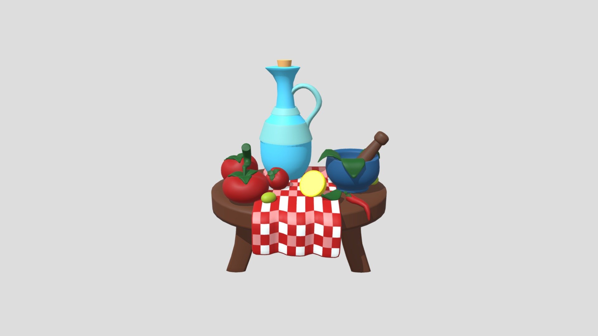 it is my model for our group game project.i think it is the best model that i have ever made.Model was inspired by another work - food and etc 3d model