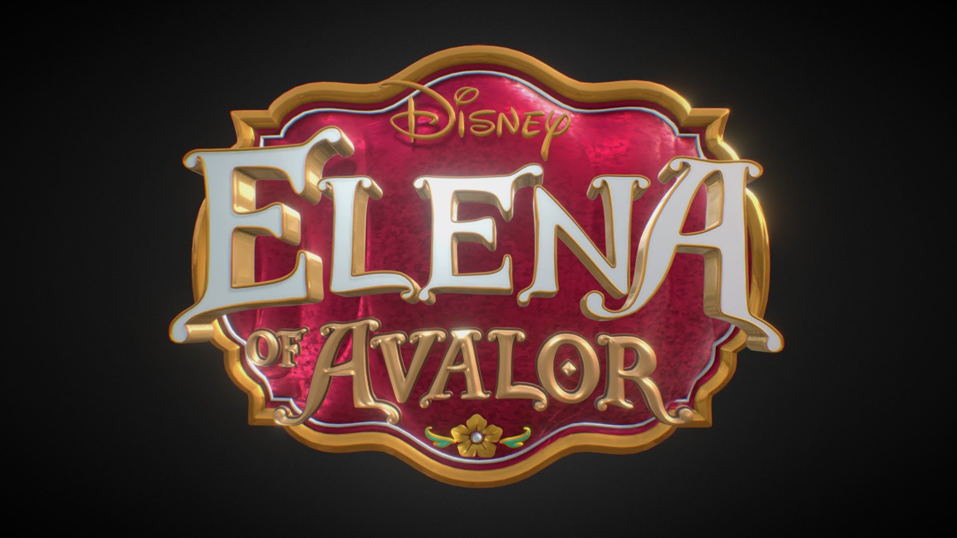 3D Logo that I worked on, for a Elena of Avalor graphics pakacge that we developed @ MAkinE Studios for disney Channel back in 2015 3d model