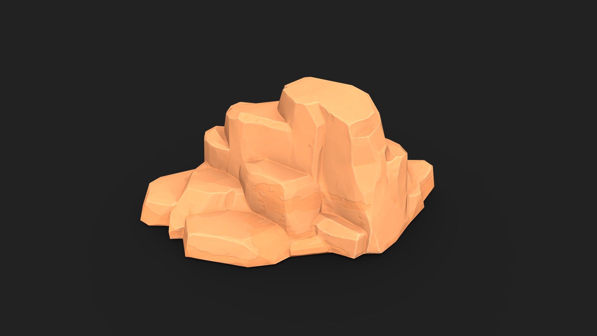 Stylized Rock - Rock | Sandstone | Desert - 3D model by YadroGames 3d model