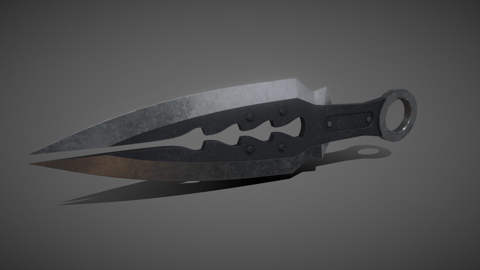 Kunai Knife
This is the first 3D-Model that I am uploading. It is inspired by the Kunai Knife from the game Krunker.io 3d model