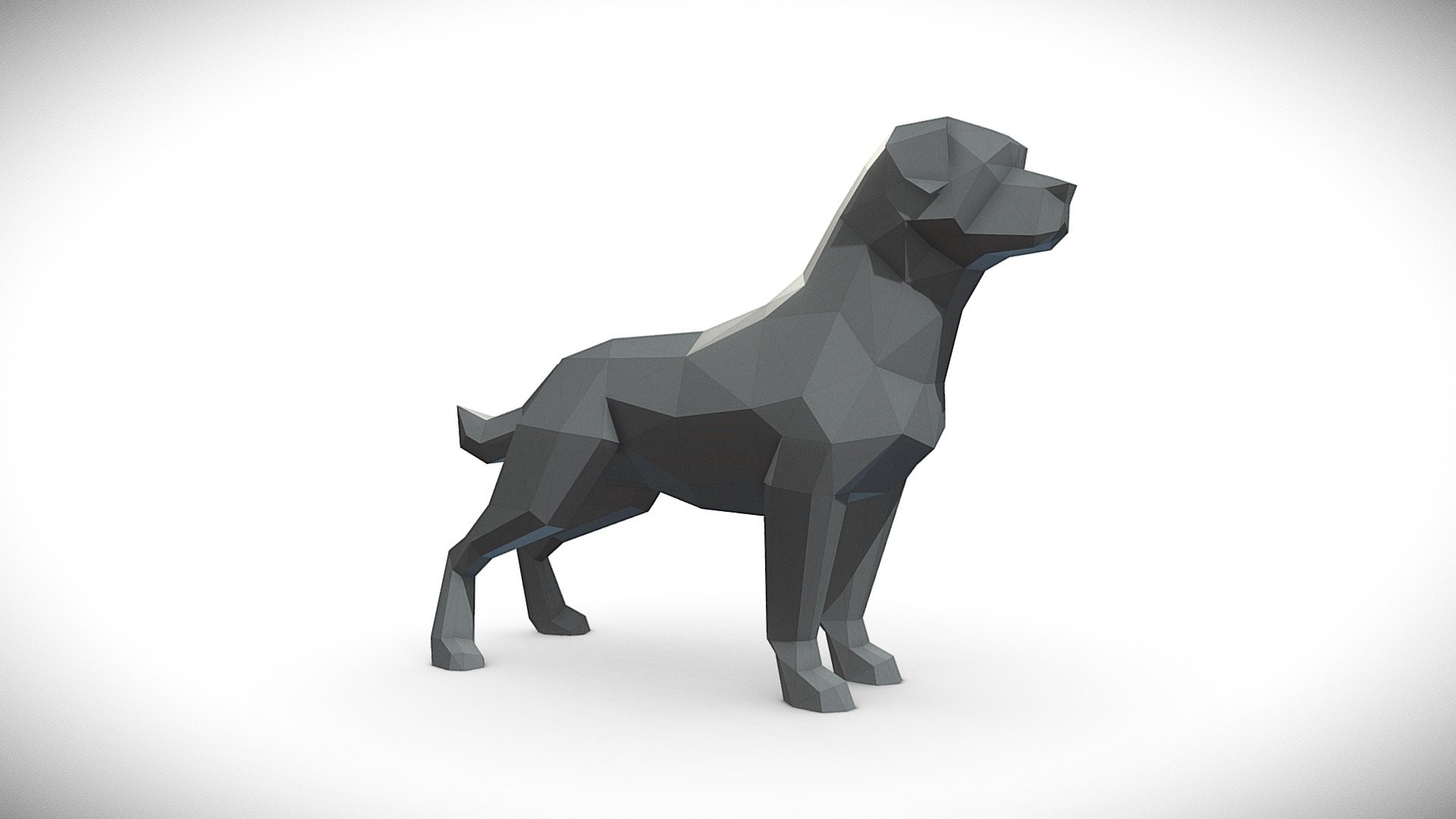 model designed for low poly metal welding - Rottweiler - Buy Royalty Free 3D model by borisklimov 3d model
