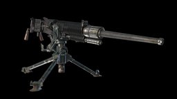 Type 92 Heavy Machine Gun rust, damage, metal, daegap2018, substancepainter, substance, pbr, lowpoly, gun, japanese