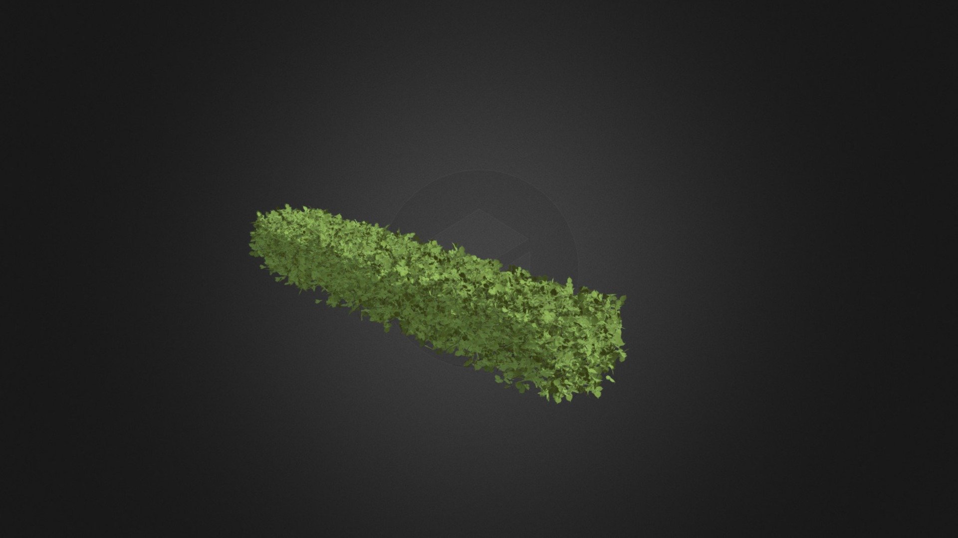3d model of straight hedge. Height: 65cm. Compatible with 3ds max 2010 or higher and many others 3d model