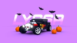ARCADE: "Lyssa" Hot Rod #Halloween cars, bat, pack, hotrod, vehicle, skull, racing, stylized, halloween, pumpkin