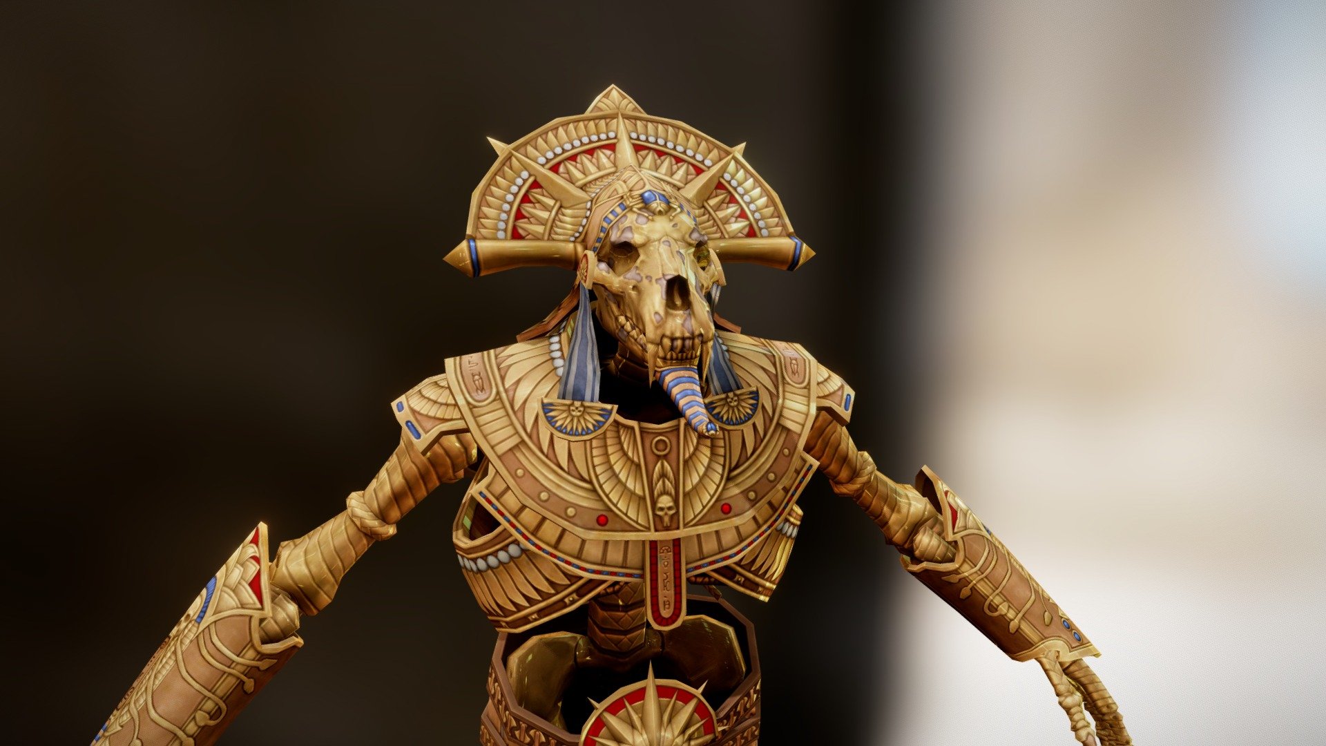 Boss Enemy from Desert region in Warhammer Online. 2009
Modeled in 3ds Max
Textured in Bodypaint 3D and Photoshop - WAR - Golden Guardian - 3D model by Kurtis Smith (@xenobond) 3d model