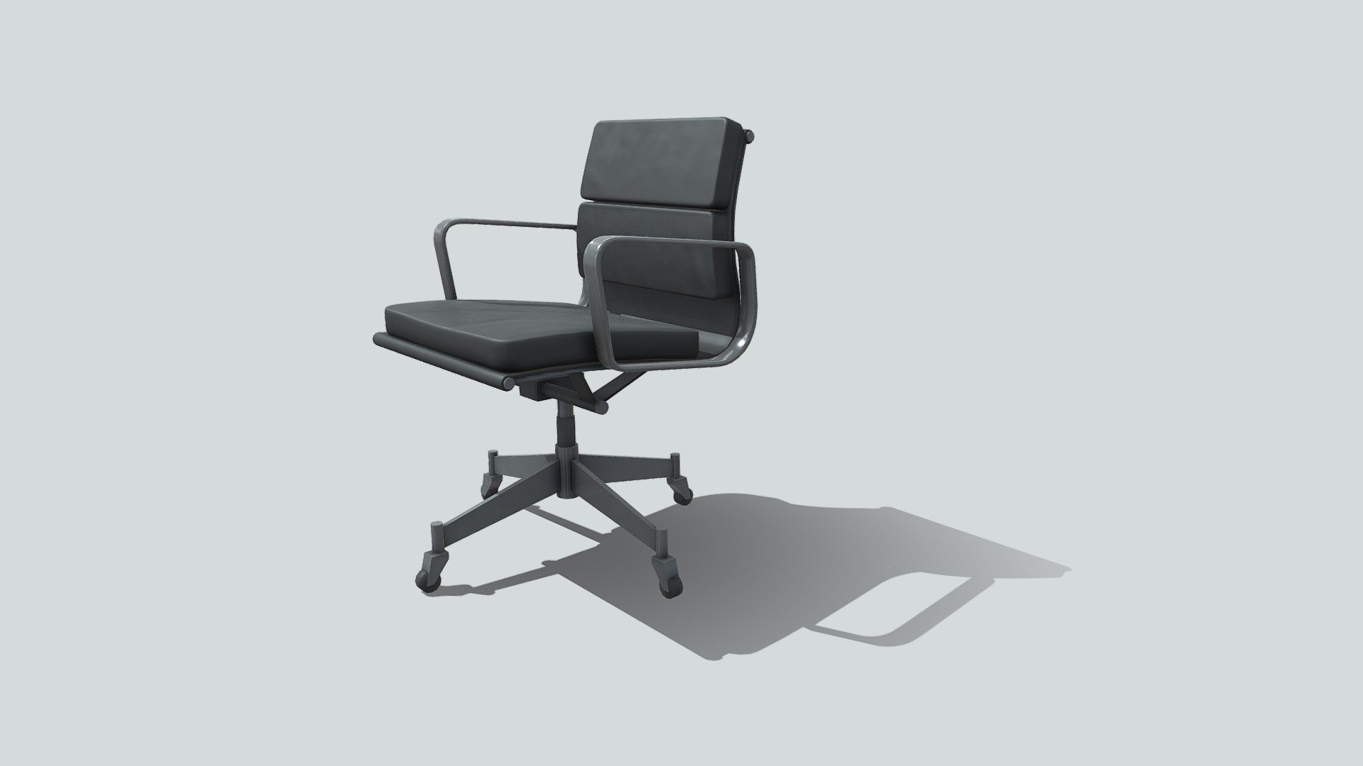 a luxury chair for posh offices - nisha-low office chair - Download Free 3D model by maxdragonn (@maxdragon) 3d model