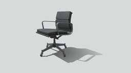 nisha-low office chair office, modern, leather, mid-century, furniture, chair