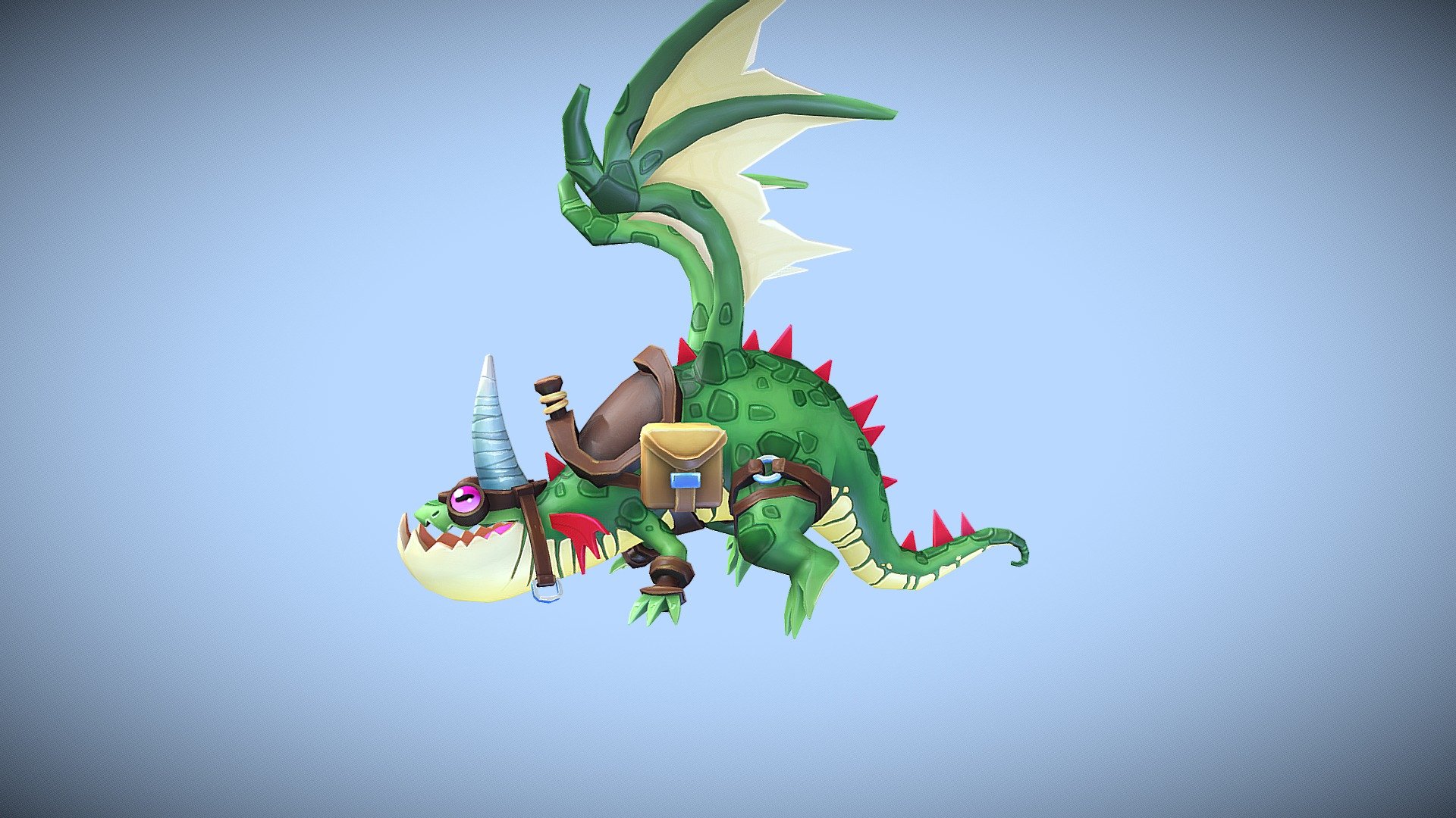 Dragon_mount - 3D model by Captain LowPoly (@captainlowpoly) 3d model
