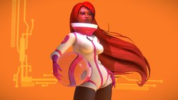 Astrobunny bunny, , fashion, stylish, astronaut, outdoor, disco, woman, 70s, galactic, sciencefiction, spacesuit, science-fiction, groovy, substancepainter, character, girl, blender, female, fantasy, space