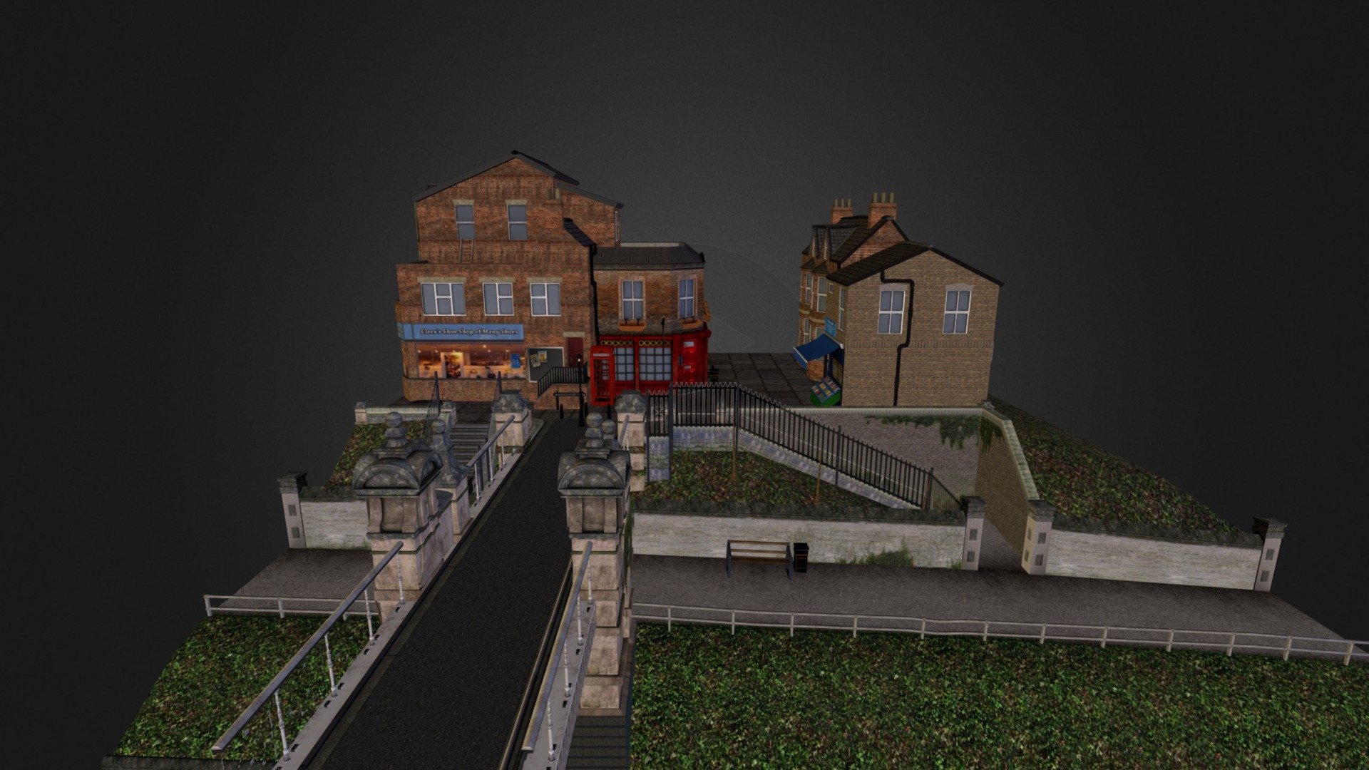 Cityscene based on the Headington Hill Brigde - CityScene London by Thomas van Fucht - 3D model by Thomas (@netherknight) 3d model