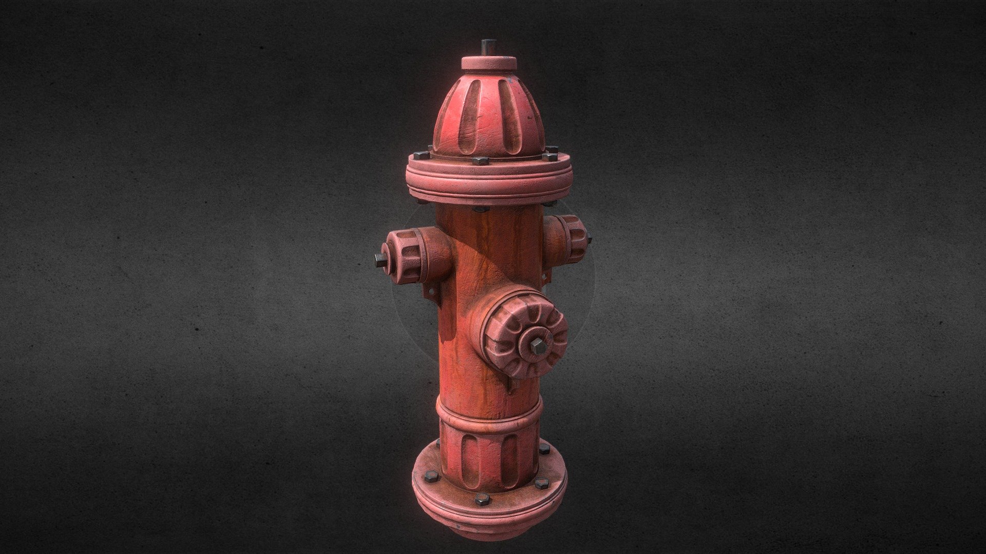 An old and unkempt fire hydrant with signs of leakage. Will fit well into your game location or bathroom 3d model
