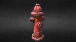 Old fire hydrant object, hydrant, substancepainter, substance, asset, pbr
