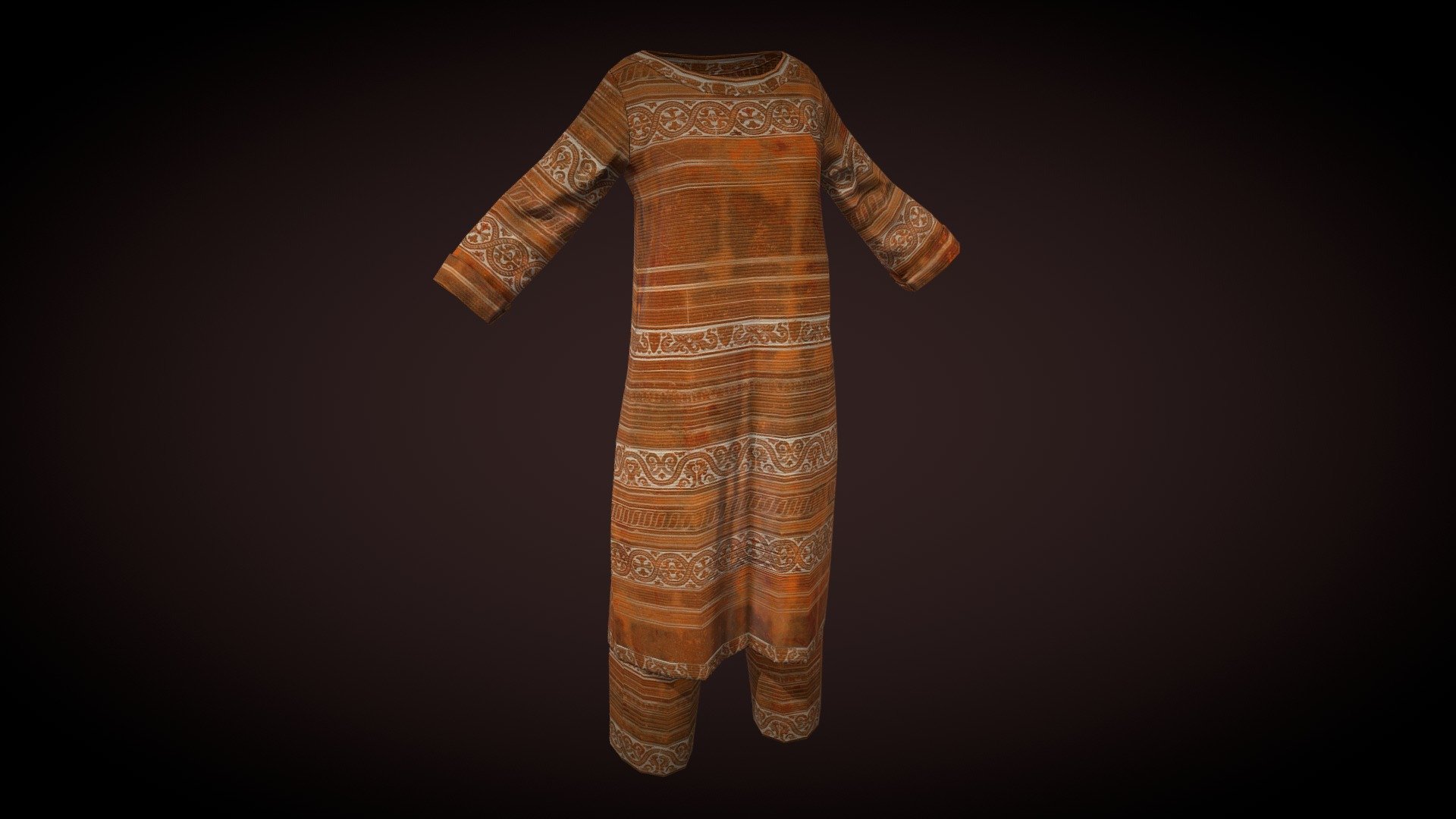 Created and remeshed in Marvelous Designer. 
Textured in Substance Painter - Easter Indian Outfit - Buy Royalty Free 3D model by wolfgar74 3d model