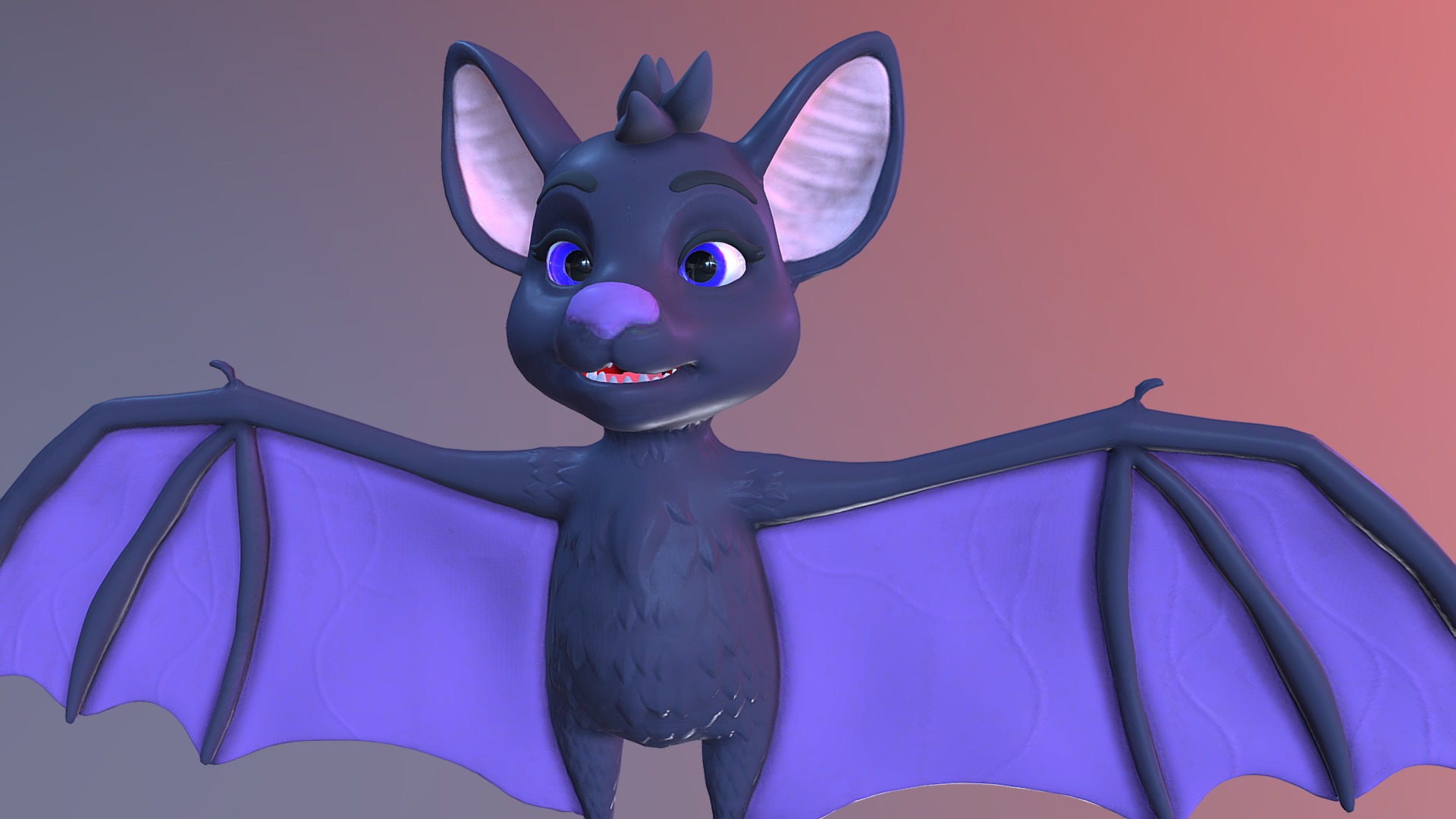 Little batty the bat was a old model i made when i was first learning zbrush, but i had gone recently back into my achives of old models and adapted him to a better more modern look from how it used to look a few years ago when i first created them.

so here is  batty! - Little batty the bat! - Buy Royalty Free 3D model by Lizzy Koopa (@LizzyKoopa) 3d model