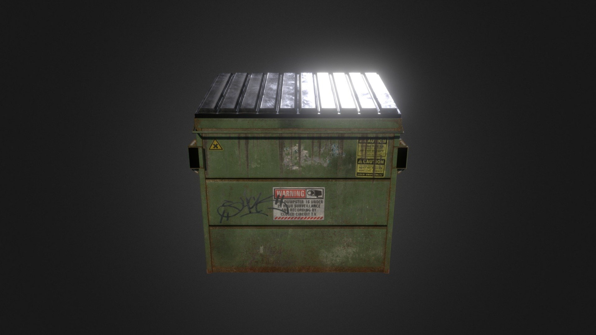 Dumpster used in Motel game environment - Dumpster - 3D model by GabroMedia 3d model