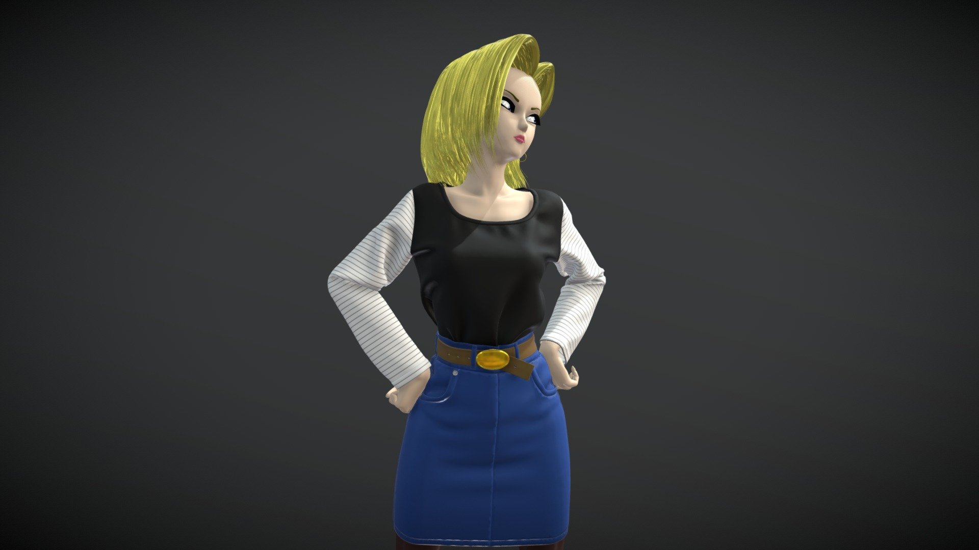 Dragon Ball Z - Android 18 - Download Free 3D model by NestaEric 3d model