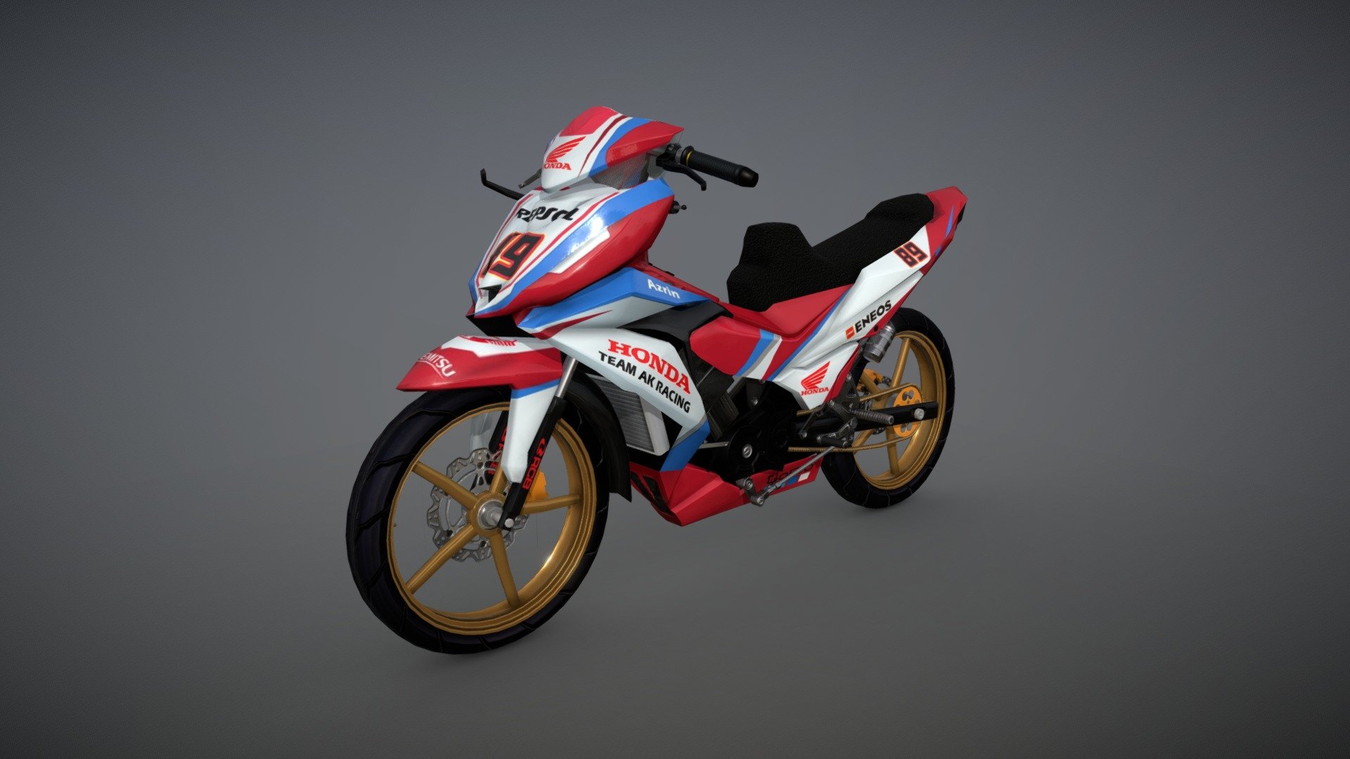 Racing Bike - Honda RS150 - Honda RS150 - 3D model by WeeFong 3d model
