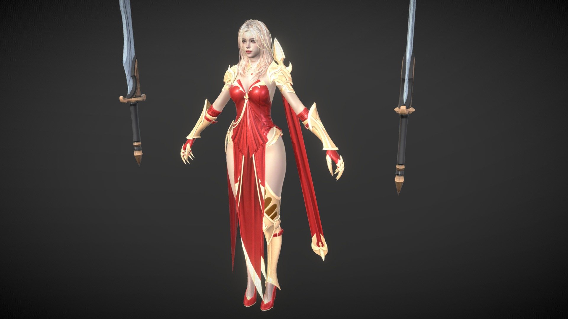 HIT2 Female swordsman - Download Free 3D model by enzohao 3d model