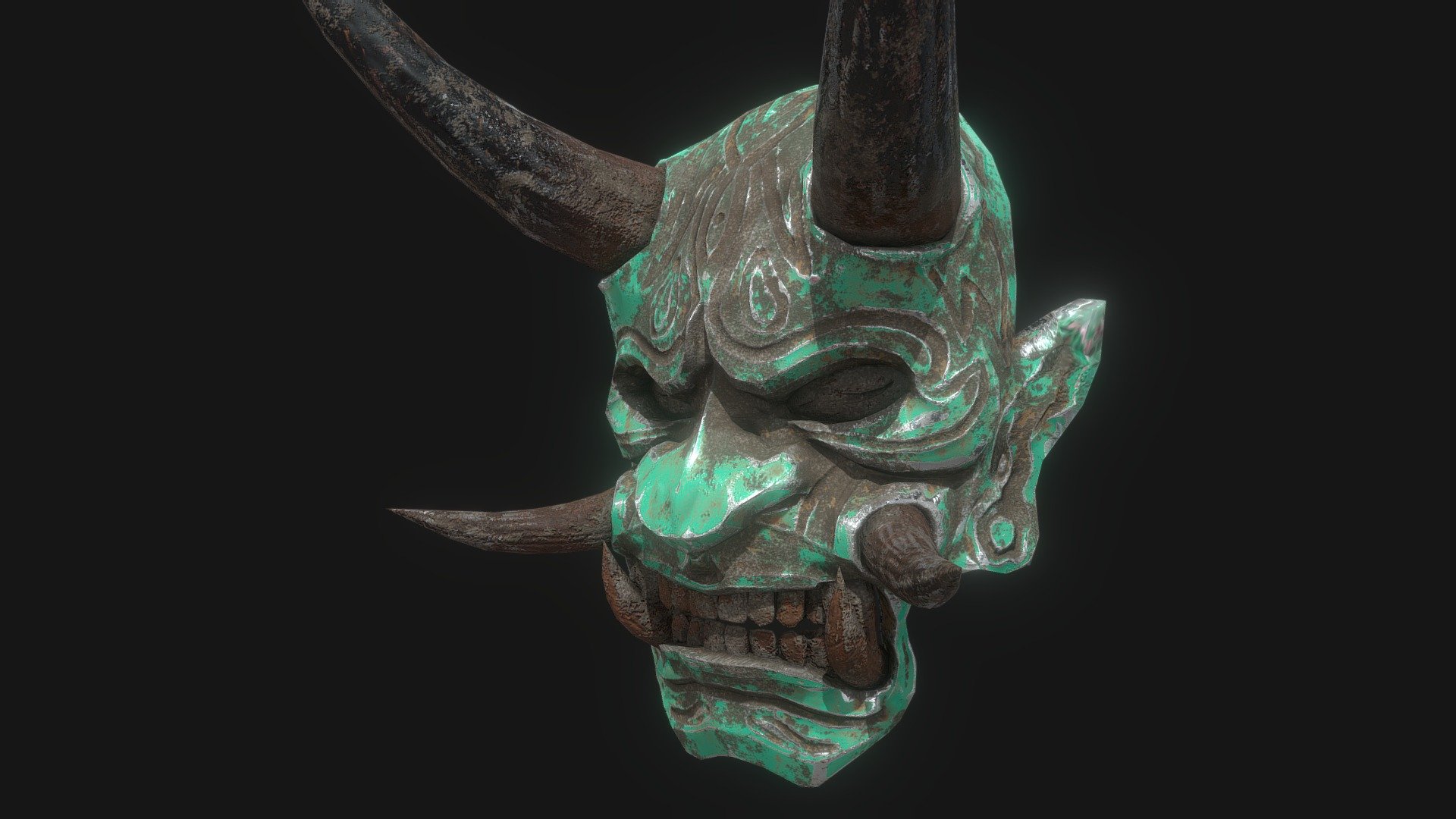 A samurai Oni Mask!

Designed for games in Low-poly PBR including Albedo, Normal, Metallic, AO, and Roughness 2K textures.

This model from Ferocious Industries can be found in 3 different material skins, and this one uses the ‘Teal’ texture set.

4866 Triangles 3d model