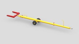 Tug Aircraft Tow Bar bar, truck, pallet, vehicles, transportation, airplane, for, transport, ground, containers, equipment, airport, support, aircraft, tug, cargo, airline, large, tow, dolly, utility, regional, 3d, plane, towbar