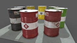 Barrels / Drums drum, barrel, rusty, barrels, toxic, drums, game-ready, poison, radioactive, flammable, barrel-props, radioactivebarrel, rusty-metal, gameready, rusty-barrel, toxicbarrel, barrel-game-asset-game-art, radioactive-material-drum