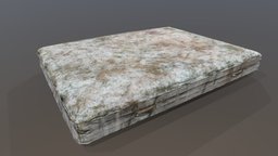 Low Poly dirty Mattress abandoned, bed, dump, gaming, unreal, trash, dirty, mattress, old, tipping, low, poly, fly