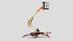 JLG T350 Towable Boom Lift lift, power, vertical, level, powered, carrier, equipment, access, hybrid, boom, stock, engine, rs, scissor, lifts, towable, jlg, asset, game, 3d, low, poly, industrial, pickers, telehandlers