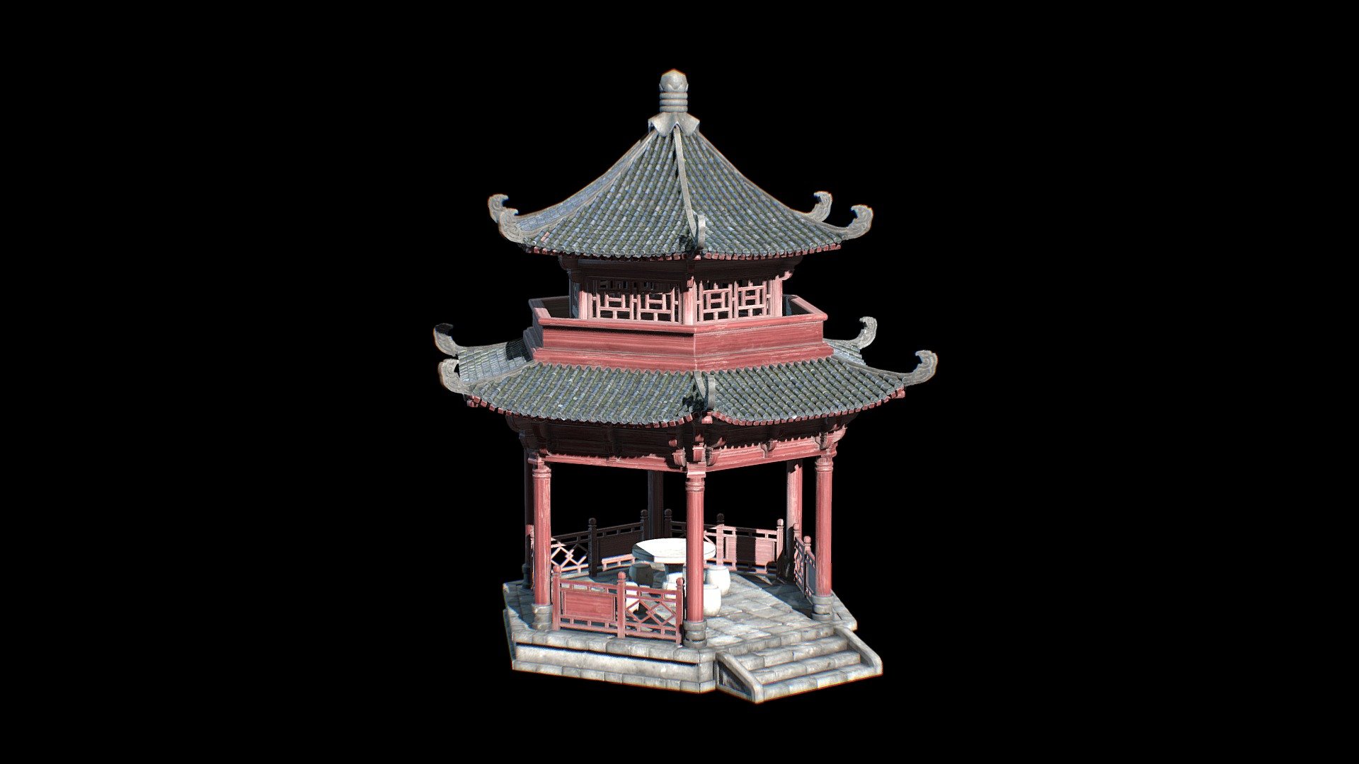 Free download：www.freepoly.org

If you like,Buy me a coffee maybe?
https://www.buymeacoffee.com/riveryang - Chinese Pavilion-Freepoly.org - Download Free 3D model by Freepoly.org (@blackrray) 3d model