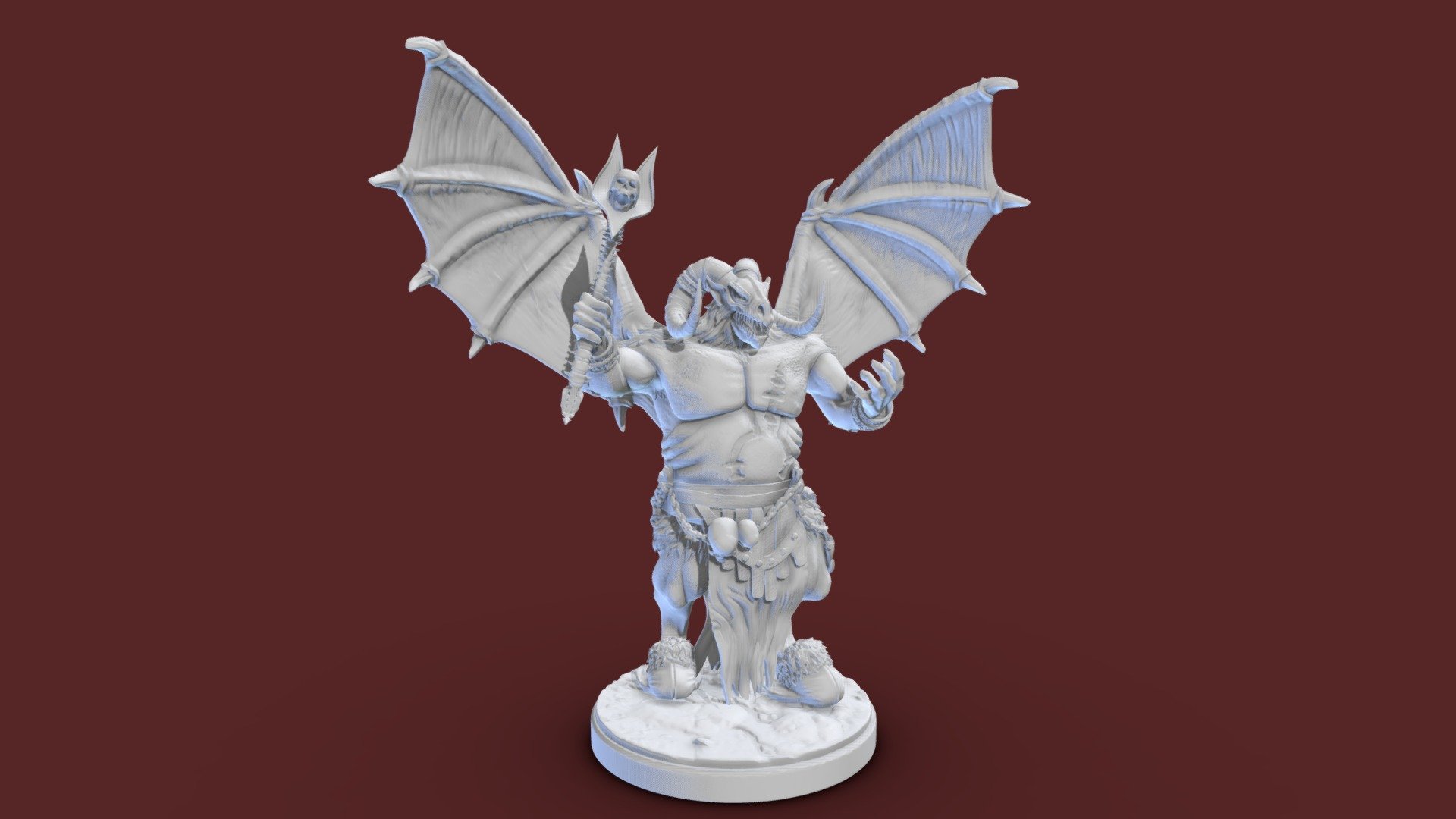 Demon Lord miniature split for easy print. Both pre-supported and unsupported files

Unleash Hell on your TTRPG campaign!

You may want to hollow some parts, like the Upper_Body, in order use less resin and have a lighter miniature

75mm base + 7 pieces

Private use only, non commercial, no derivatives, do not share this file under any circumstances, for free or commercially 3d model