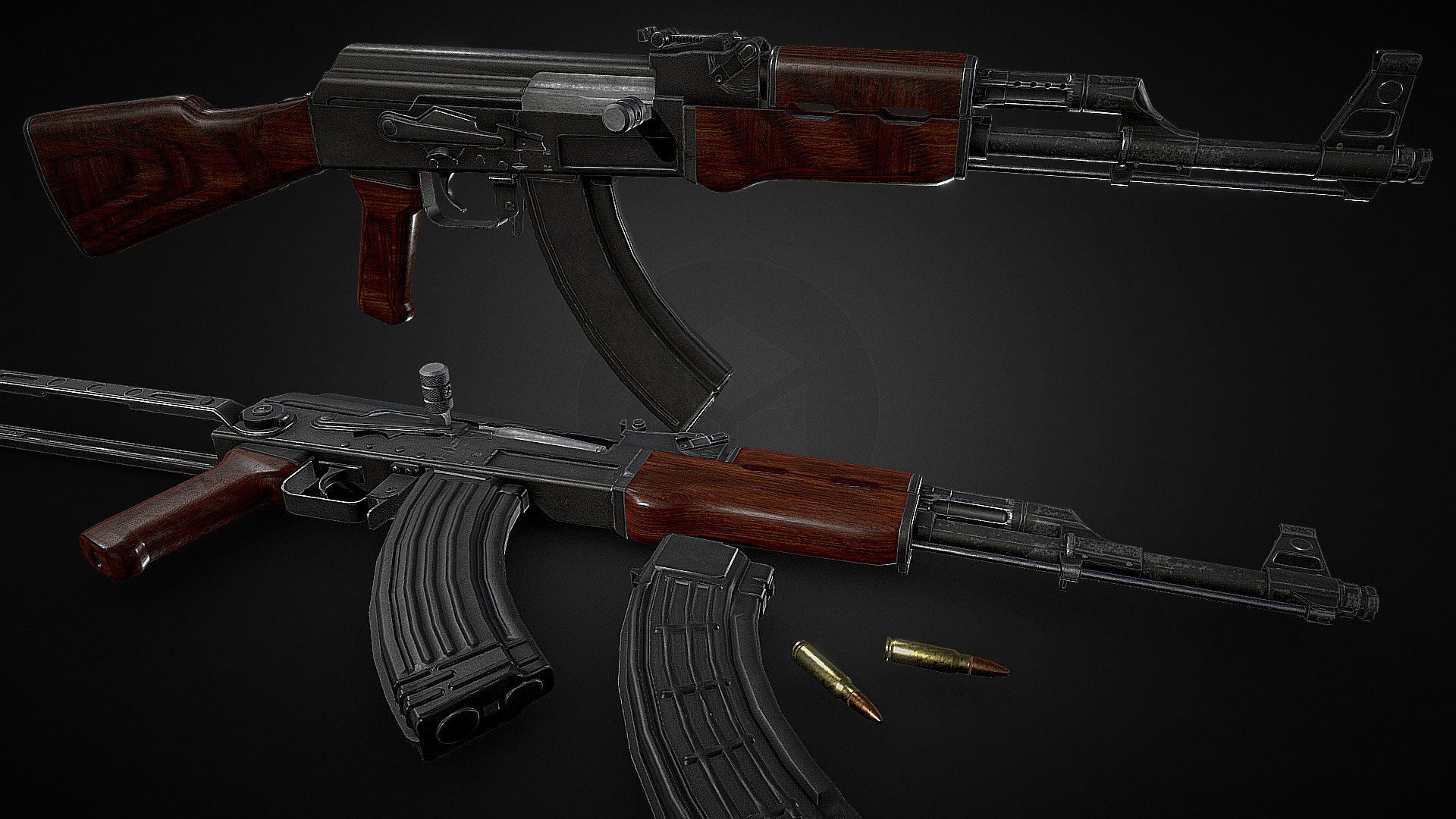 Package Features:




Two Versions Textures

4K Textures

Images Are In Jpeg Lossless Format

2K Weapon Renders

FBX Files

Blender 3D Files

High Poly Models

PBR Textures
 - AK-47, Type-3 - Buy Royalty Free 3D model by Jm0nkey 3d model