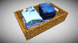 Clothes with Basket dress, unwrap, loundry, pbr