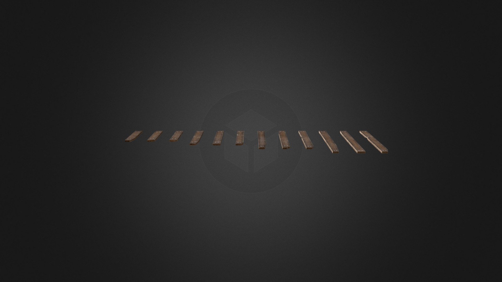 Low Poly Wood Planks - Created in Rhino 6 / Blender / Substance pinter 3d model