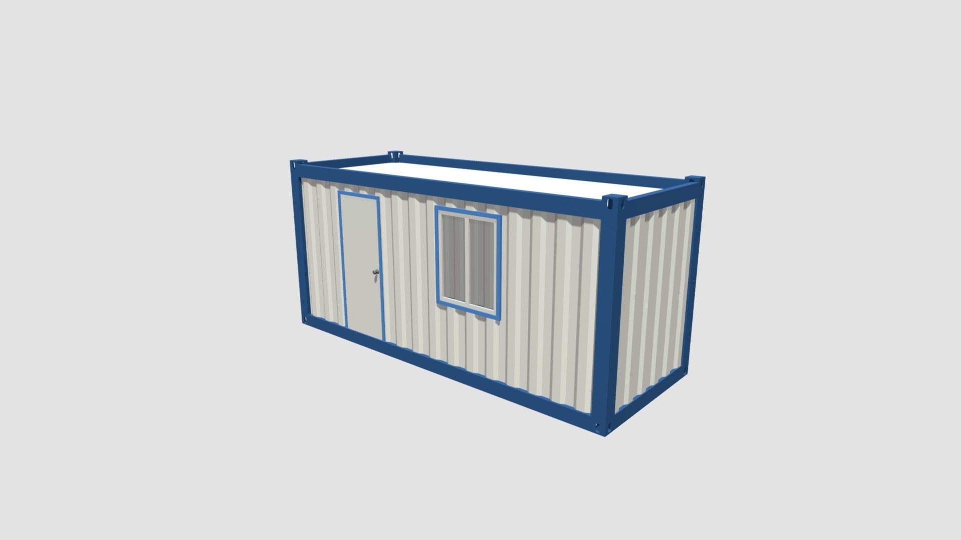 Highly detailed 3d model of container house with textures, shaders and materials. It is ready to use, just put it into your scene 3d model